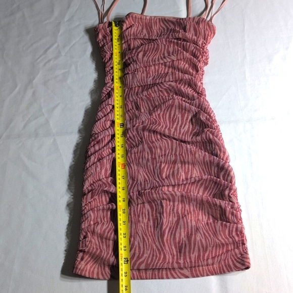 Shein Elegant Pink Zebra Print Dress Size Small - Picture 6 of 10